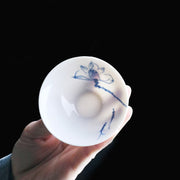 Load image into Gallery viewer, china tea cup--Pure hand-painted blue and white porcelain host cup single cup ceramic Kung Fu small tea cup tea cup tea bowl hat cup underglaze color
