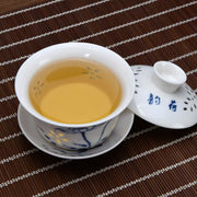 Load image into Gallery viewer, china tea cup--Exquisite hollow blue and white porcelain underglaze colored ceramic Kung Fu tea set Sancai covered bowl tea bowl
